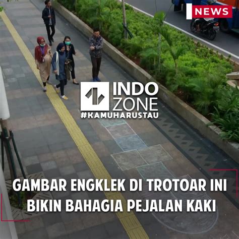 Gambar Engklek Di Trotoar Ini Bikin Bahagia Pejalan Kaki Indozone Id