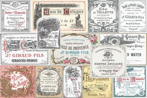 vintage-perfume-labels | 2 Lil' Owls Studio