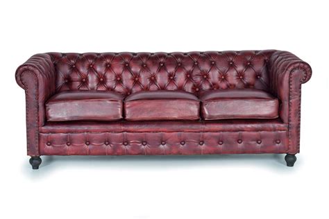 Three Seater Leather Sofa - Leather Riza