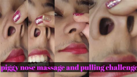 Piggy Nose Massage And Pulling Challenge Vlogersanchari Viralvideo