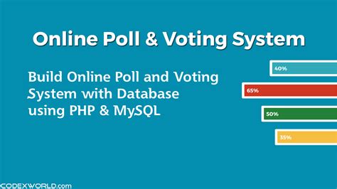 Online Poll And Voting System With PHP And MySQL CodexWorld