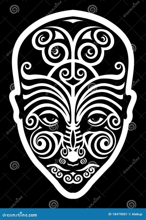 Maori Face Tattoo Stock Image Image 18479001