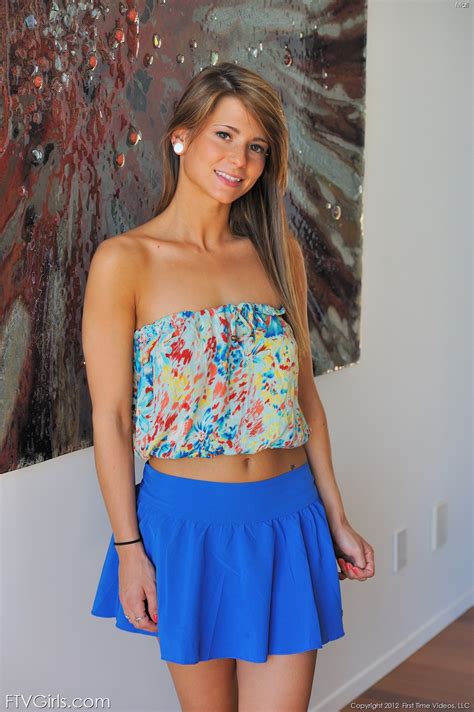 Mali Myers In Blue Skirt Redbust