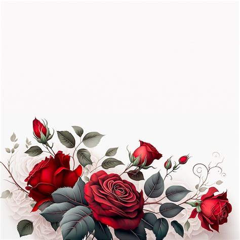 Premium Photo Red Rose Card Design Photo