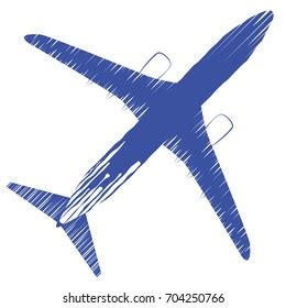 Airplane Top View Vector Illustration Airplane Stock Vector (Royalty ...