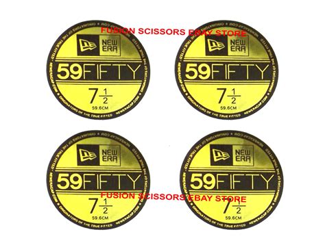 New Era Cap 59fifty 9fifty Gold Stickers Replacement Etsy