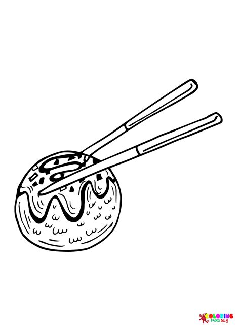 Takoyaki Coloring Pages Coloringpagesonly