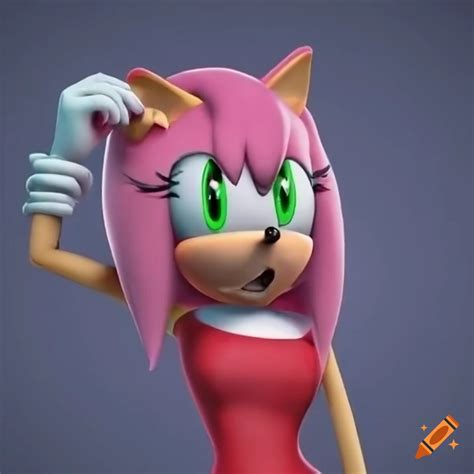 3d Animation Meme Of Confused Amy Rose On Craiyon