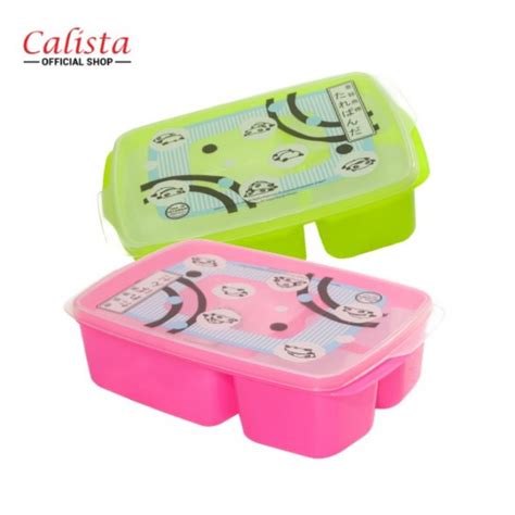 Jual Calista Lunch Box Kotak Makan 3 Sekat Gunma Gambar Food Grade Tepak Makan Calista Anak