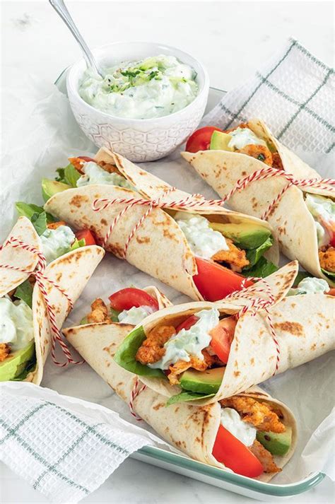 Lunchtip Mini Wraps Met Kip En Romige Tzatziki Leukerecepten