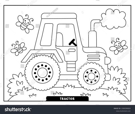 Farmer On Tractor Coloring Page