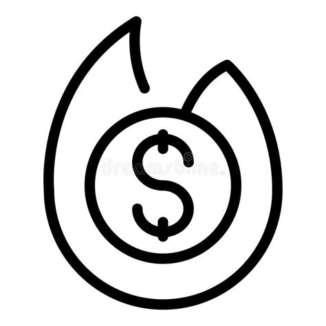 Black And White Line Art Icon Illustrating The Concept Of Financial