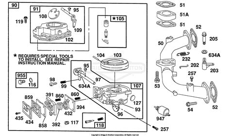 Briggs And Stratton 400707 4003 99 Parts Diagram For Carburetor