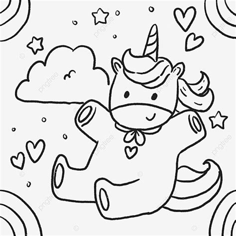 Cute Unicorn Happy Coloring With Love Free Printable, Unicorn Drawing ...