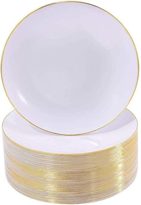 White With Gold Rim Disposable Plates Property Real Estate For Rent