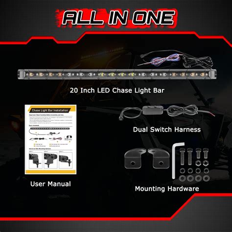 Offroadtown Rear Led Chase Light Bar Utv Rear Light Bar Slim Off