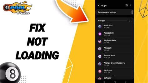 How To Fix Not Loading On 8 Ball Pool App Youtube