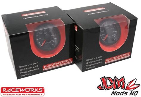 Raceworks Mm Electronic Water Temperature Gauge Kit Vpr Ebay