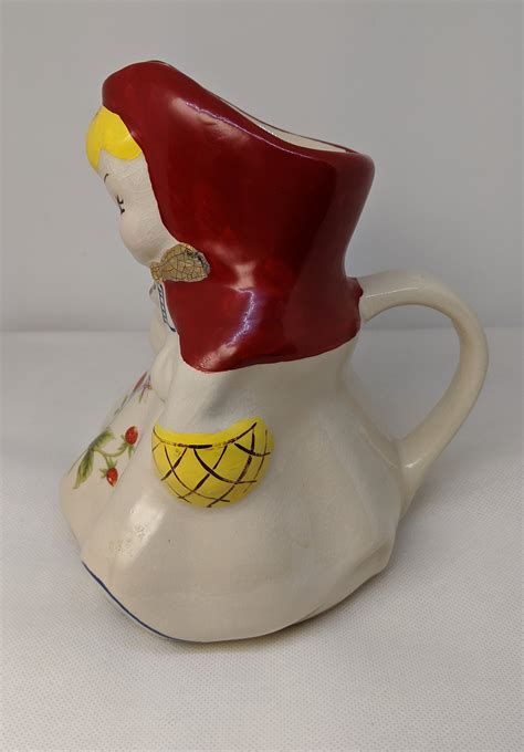 hull pottery  red riding hood pitcher etsy