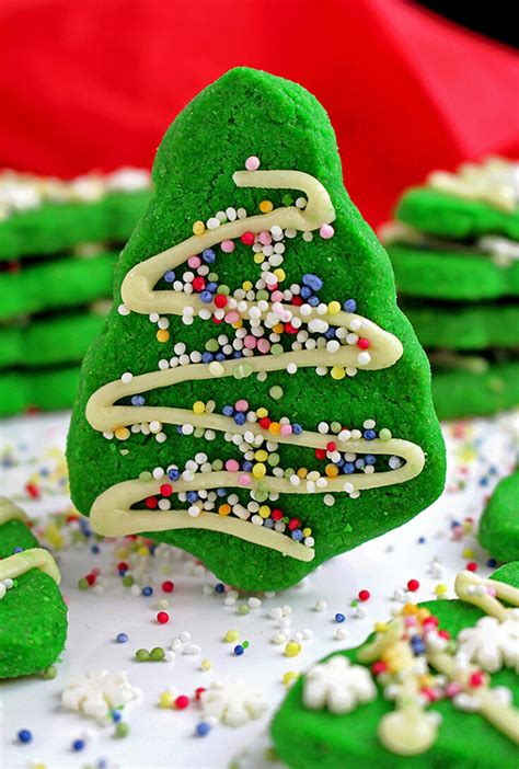 Christmas Tree Mint Cookies | Sweet Spicy Kitchen