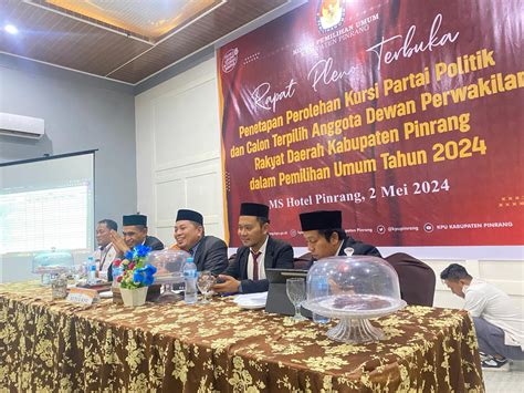 Kpu Rapat Pleno Penetapan Calon Terpilih Anggota Dprd Pinrang Laman