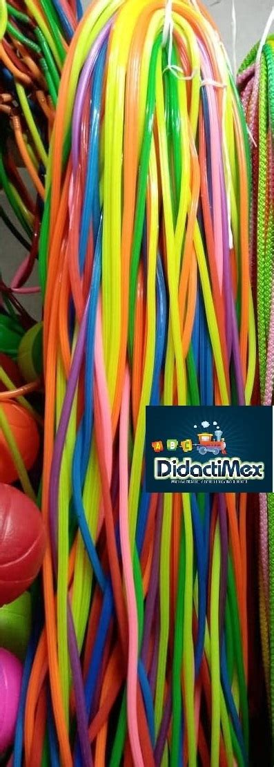 CUERDA PARA SALTAR FLUORESCENTE CON 12 PIEZAS LO MAS VENDIDO Didactimex