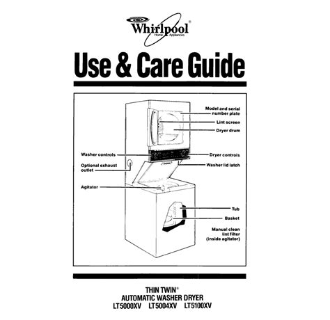 Whirlpool Thin Twin Operating Instructions Manualzz