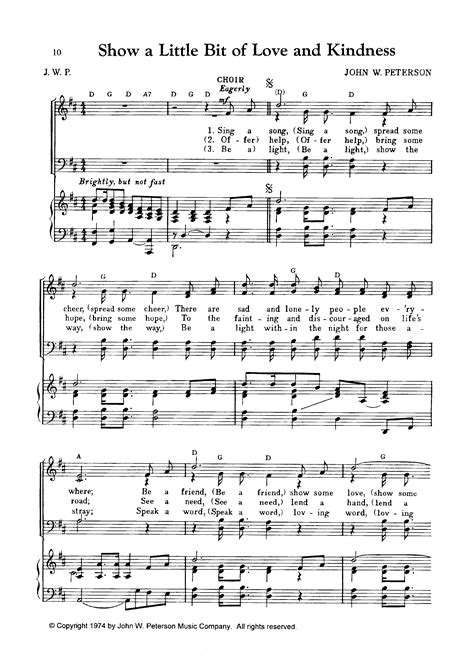 Show A Little Bit Of Love And Kindness Choral Anthem Satb Sheet Music