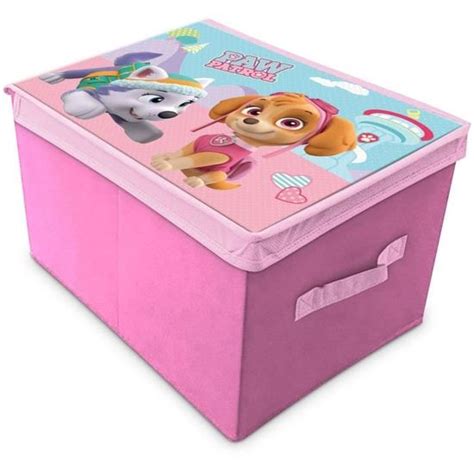 PAT PATROUILLE Coffre à Jouets Pliable Rose Cdiscount Puériculture