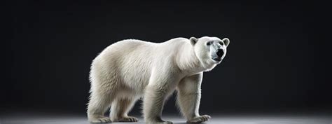 Premium Photo Polar Bear On A Black Background