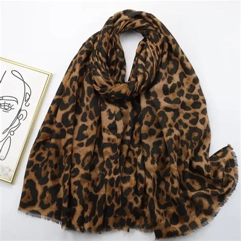 2024 Ac Winter Scarf Leopard Print Scarf Thickened Warm Cashmere