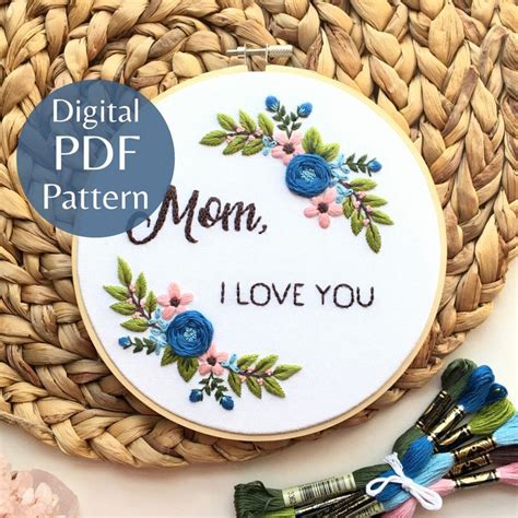 Spring Wreath Hand Embroidery Pattern Pdf Pattern Step By Step Photo