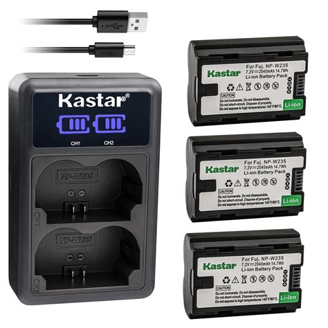 Kastar Pack Np W Battery And Led Usb Charger Compatible With