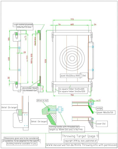 Quick Change Knife Throwing Target Blueprints