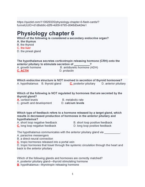 Chapter 6 General Knowl Quizlet 110829335 Physiology Chapter 6