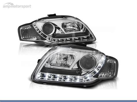 FAROIS DIANTEIROS LUZ DIURNA LED PARA AUDI A4 B7 Motorsport