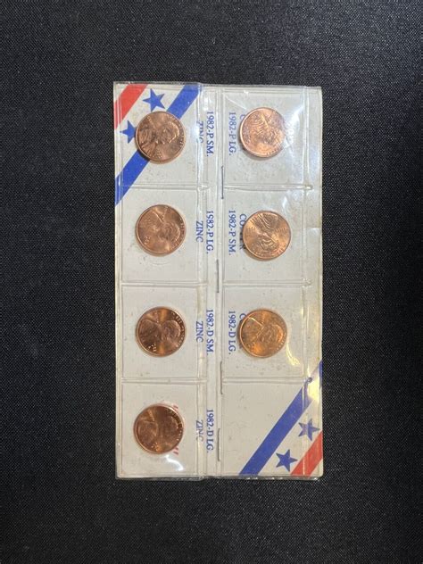 Lot 1943 P D Steel Wwii Pennies 50x2 And 1982 Variety Copper Pennies