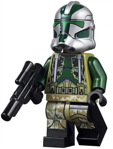 Lego Star Wars Minifigure Clone Commander Gree With Blaster