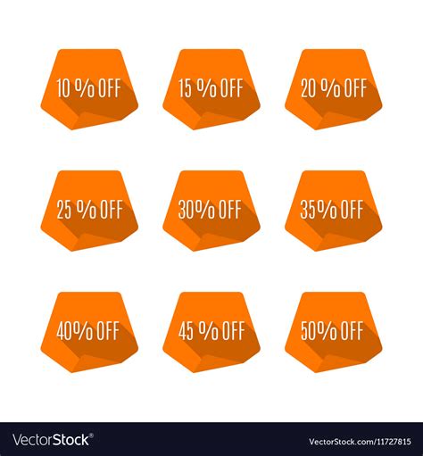 Set Of Discount Labels Royalty Free Vector Image