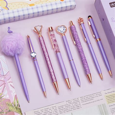 Amazon Wemate Pcs Ballpoint Pens Set Metal Crystal Diamond Pen