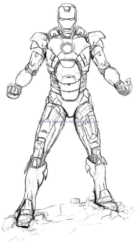 Iron Man Superhéroes Dibujos Para Colorear E Imprimir Gratis