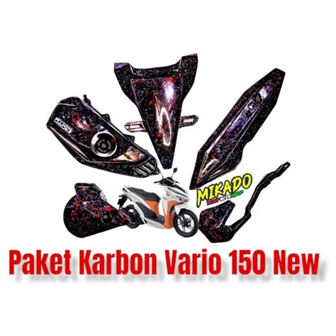 Package CARBON WFORD VARIO 125 150 NEW LED COVER CARBON FILTER Conch