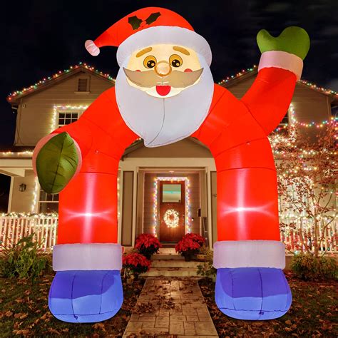 Comin Ft Christmas Inflatable Archway Blow Up Yard Decorations