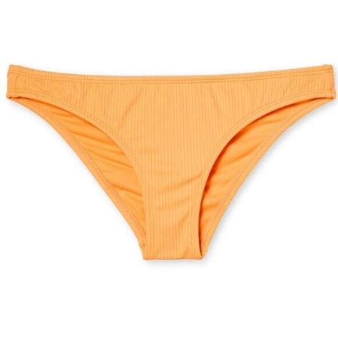 Juniors Ribbed Cheeky Hipster Bikini Bottom Xhilaration Orange Size XS