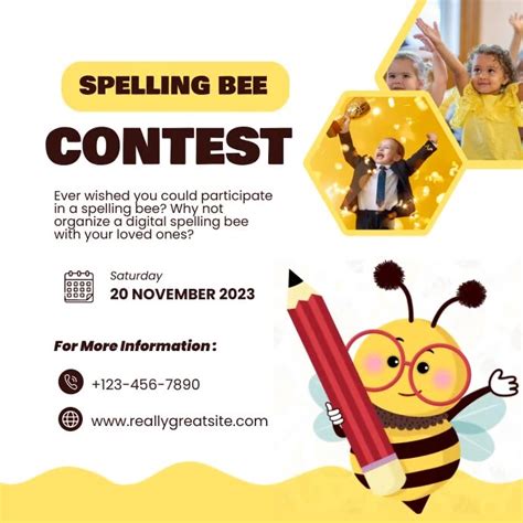 Copy Of Spelling Bee Contest Template Postermywall