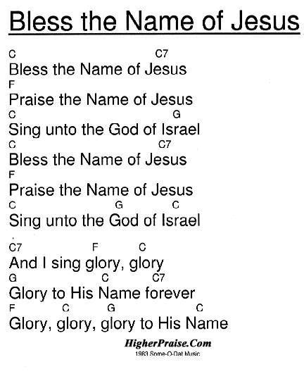 His Name Is Jesus Lyrics And Chords Say The Name Of