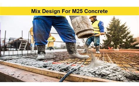 Mix Design For M25 Concrete As Per Is 10262 2019