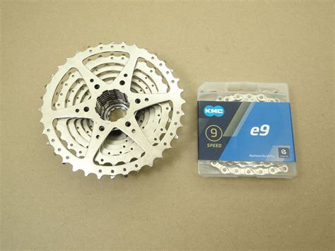 EBike Verschleißset 9fach Shimano Kassette HG 400 11 36 T Kette KMC