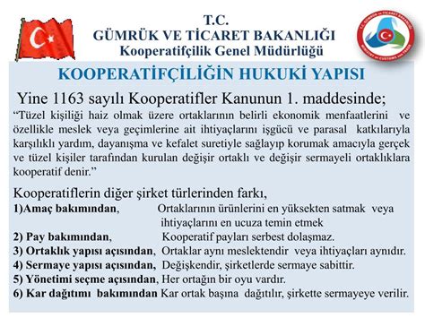 PPT T C GÜMRÜK VE TİCARET BAKANLIĞI KOOPERATİFÇİLİK GENEL MÜDÜRLÜĞÜ