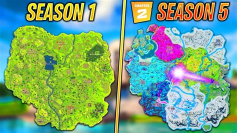 Evolution Of The Entire Fortnite Island Season 1 Chapter 2 Season 5